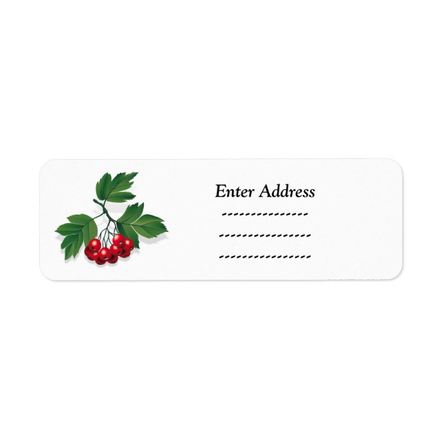 Sticker étiquette de adresse aux baies de Noël (Devant)