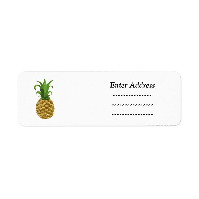 Sticker étiquette de adresse de la fête de l'anana (Devant)