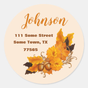 Sticker Étiquette de adresse de Thanksgiving d'aut