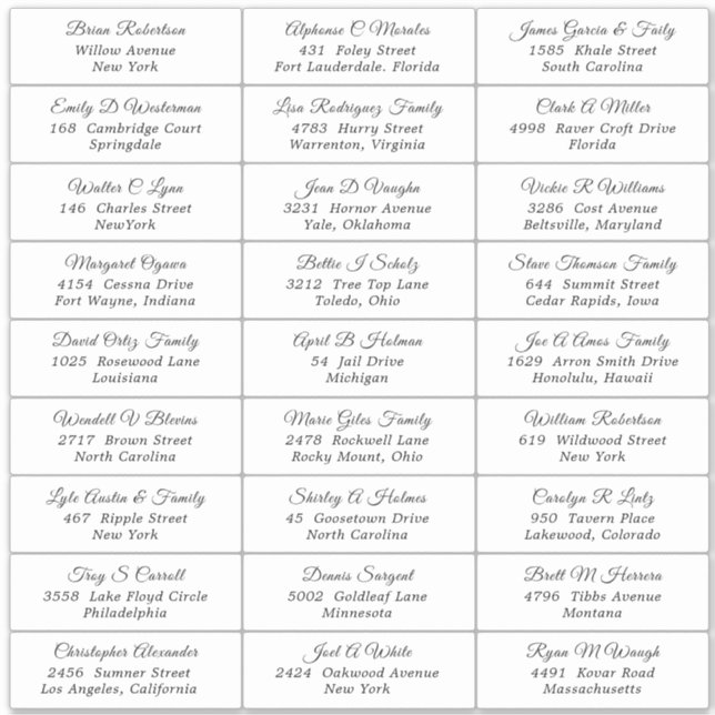 Sticker Étiquette de adresse invité de la fête de  (Devant)