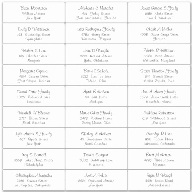 Sticker Étiquette de adresse invité de la fête de  (Devant)