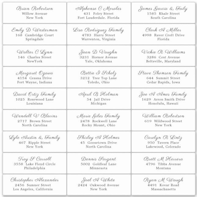 Sticker Étiquette de adresse invité de la fête de  (Devant)