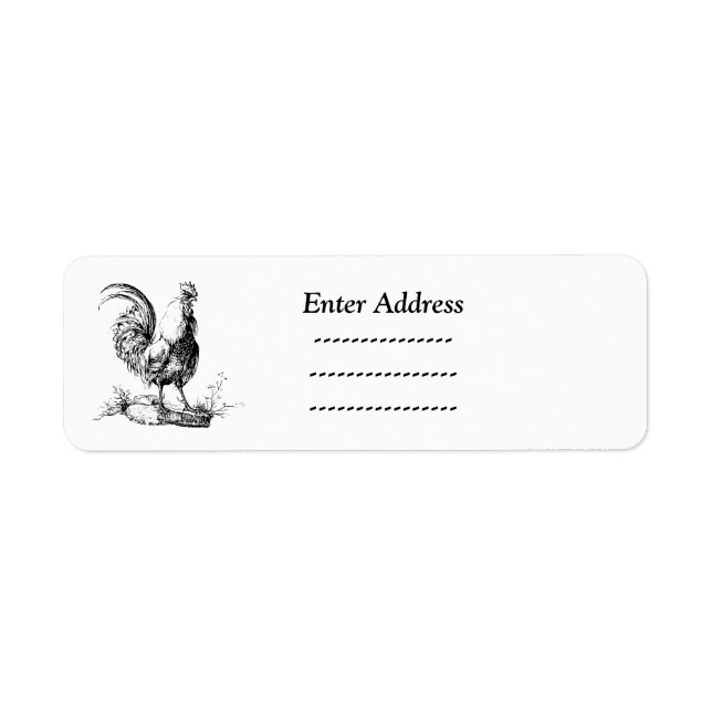 Sticker étiquette de adresse personnalisé Oiseau c (Devant)