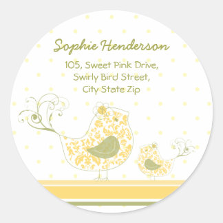 Sticker Étiquette de adresse pour bébé maman Tourb