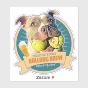 Sticker Étiquette de bières pour chien de ballon d