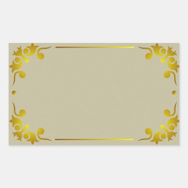 Sticker Étiquette de bordure or décoratif vintage (Devant)