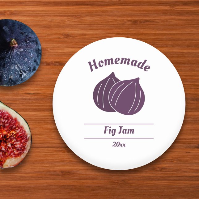 Sticker Étiquette de jam de fibre modifiable (Fig Jam Label Sticker)