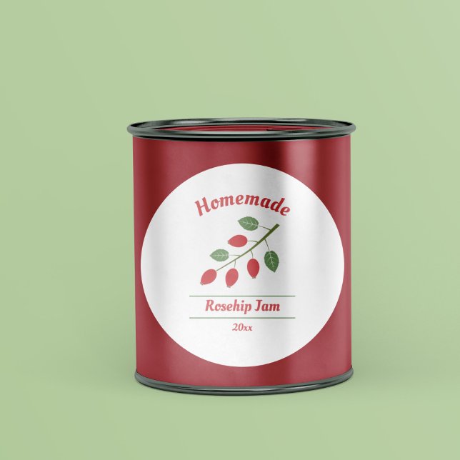 Sticker Étiquette de jam Rosehip modifiable (Rosehip Jam Label Sticker)