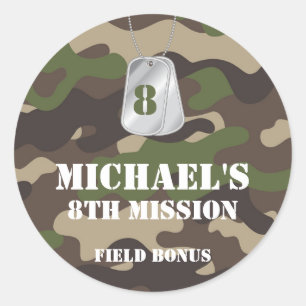 Sticker Étiquette de la fête d'anniversaire de Cam