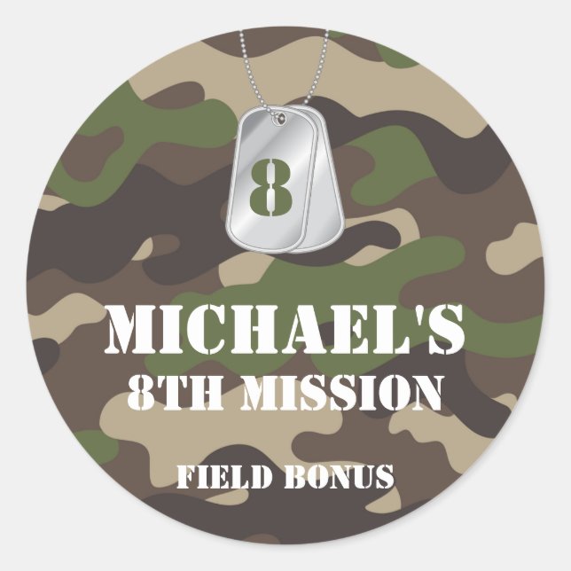 Sticker Étiquette de la fête d'anniversaire de Cam (Devant)