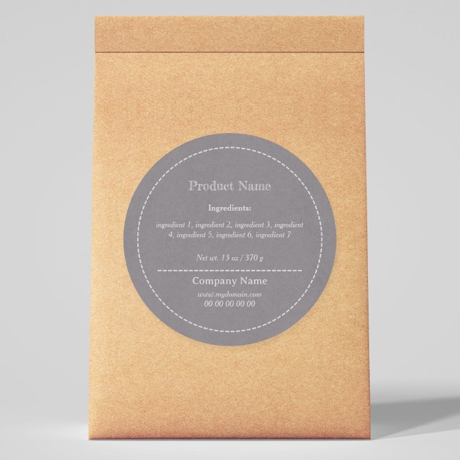 Sticker Étiquette de la liste des ingrédients rust (Rustic Ingredient List Product Label Sticker)
