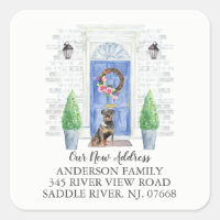 Sticker Étiquette de nouvelle adresse Rottweiler B