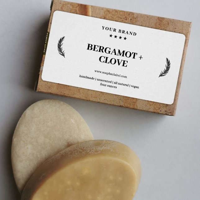 Sticker Étiquette de produit de savon naturel pers (Créateur téléchargé)