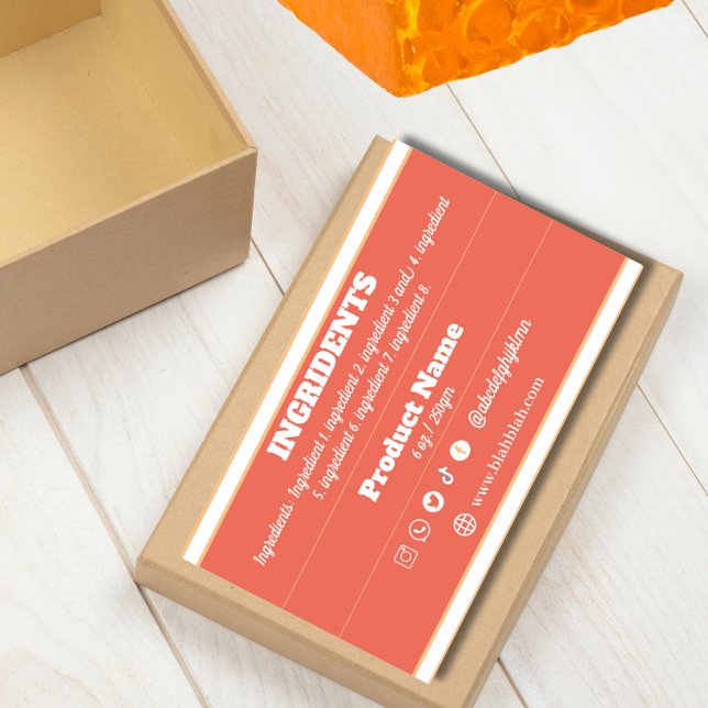 Sticker Étiquette de produit ingrédient (Créateur téléchargé)
