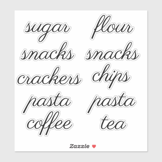 Sticker Étiquette de script de l'organisation de l (Feuille)