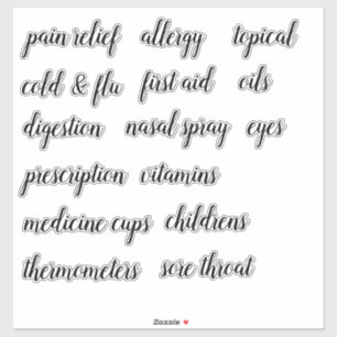 Sticker Étiquette de script de l'organisation du c