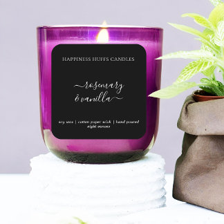 Sticker Étiquette de script minimal noir