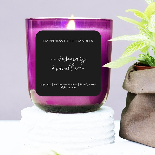 Sticker Étiquette de script minimal noir (Créateur téléchargé)