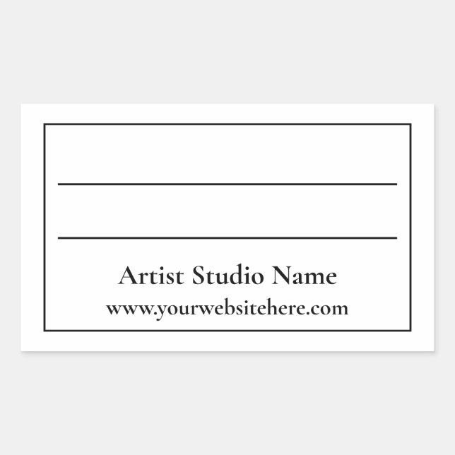 Sticker Étiquette du dos de l'oeuvre (Devant)