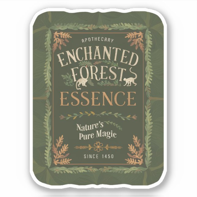Sticker Étiquette Enchanted Forest Essence (Devant)
