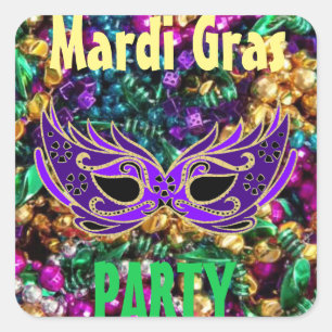 Sticker Étiquette Mardi Gras Party 20 set Mardigra