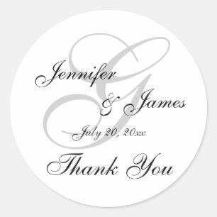 Sticker Étiquette Mariage Monogram G