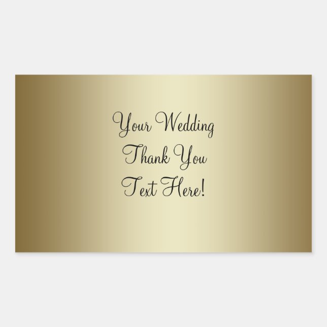 Sticker Étiquette Mariage Or (Devant)