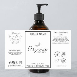 Sticker Étiquette minimaliste pour produits de soi