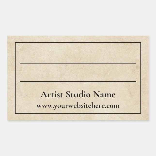 Sticker Étiquette Parchemin Back of Artwork (Devant)