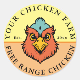 Sticker Étiquette personnalisé de la ferme de poul