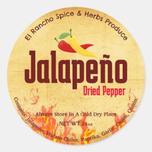 Sticker Étiquette Personnalisé Forfait Jalapeño