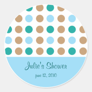 Sticker Étiquette pois Blue Favor