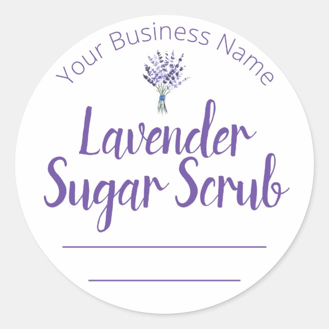 Sticker Étiquette Pour Lavender Fabriqué Maison (Devant)
