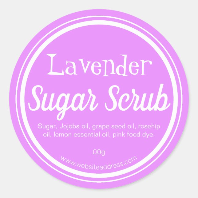 Sticker Étiquette Pour Lavender Frappe De Sucre Fa (Devant)
