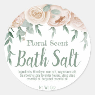 Sticker Étiquette Pour Sel De Bain Maison