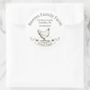 Sticker Étiquette rond de carton d'oeufs