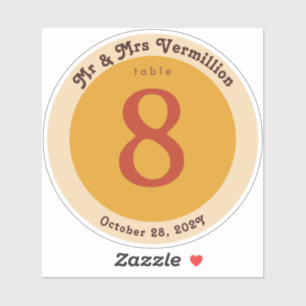 Sticker Étiquette super pour le numéro de table