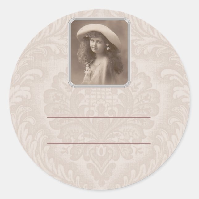 Sticker étiquette tag tag Nostalgia Victorian Girl (Devant)