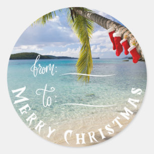 Sticker Étiquette Tropical Tidings