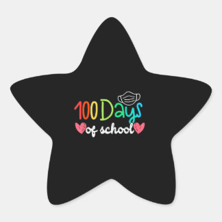 Sticker Étoile 100 Jours de cadeaux couleur de beauté à l'école