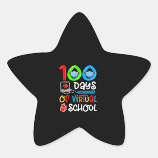 Sticker Étoile 100 Jours D'École Virtuelle En Ligne