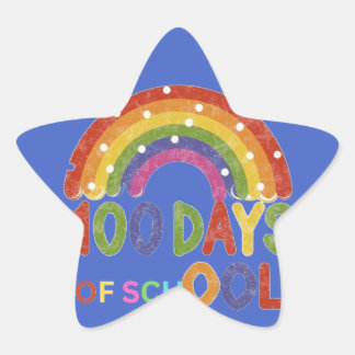 Sticker Étoile 100 jours d'enseignant-cadeau scolaire