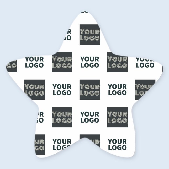 Sticker Étoile 2 Logos Simple Répétition Logo | Blanc (Créateur téléchargé)
