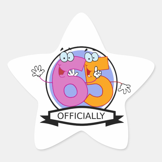 Sticker Étoile 65 Anniversaire officiel (Devant)