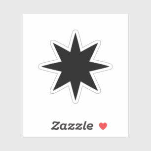 Sticker étoile 8 points