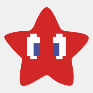 Sticker Étoile 8 yeux de Manga de pixel de bit