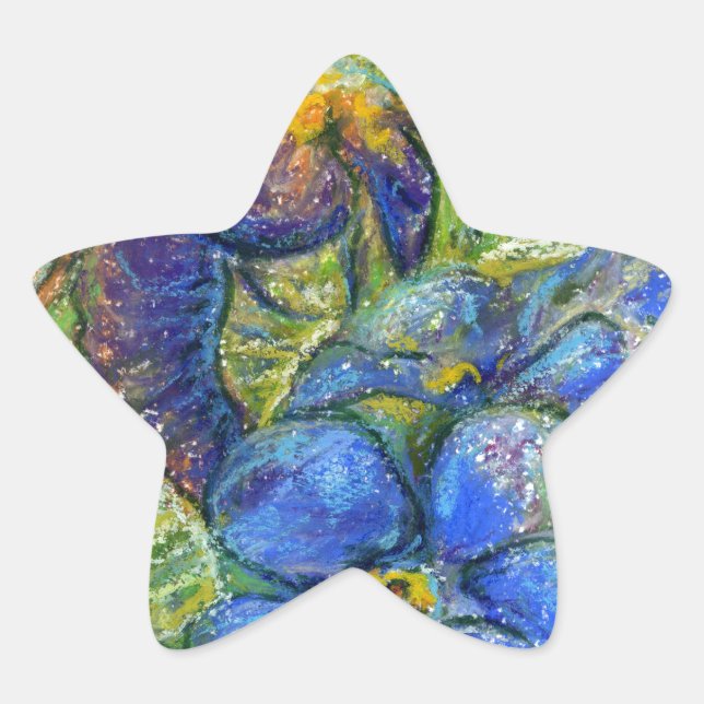 Sticker Étoile A Bee & Forget-me-not Flowers (Devant)