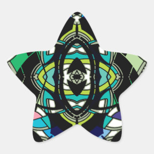 Sticker Étoile à damiers