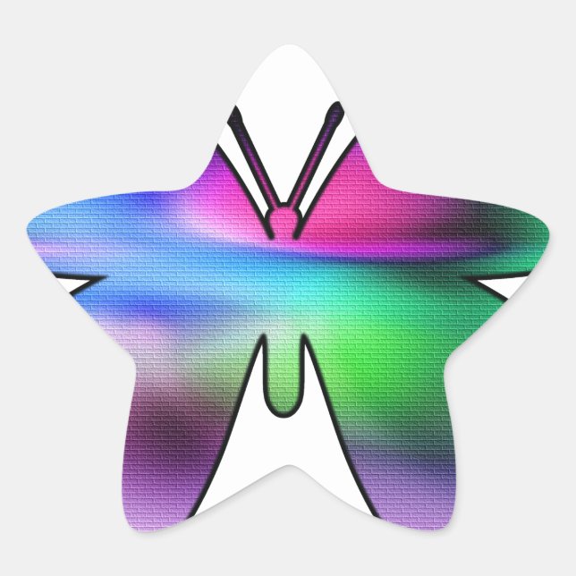 Sticker Étoile Abstract Butterfly (Devant)