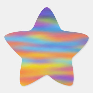 Sticker Étoile Abstrait Desert Sunset Sky Artwork